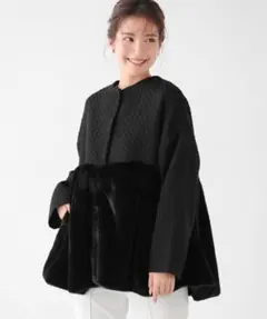 最終価格 エコファードッキングぺプラムコート