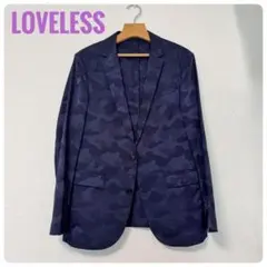 LOVELESS テーラードジャケット Sサイズ 迷彩柄 ネイビーのサムネイル