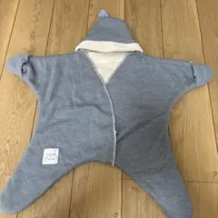 フード付き星型おくるみ 青色 ~95cm