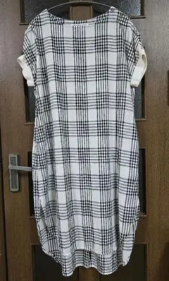 【Sunny clouds】フェリシモ 半袖ワンピース 麻混 M