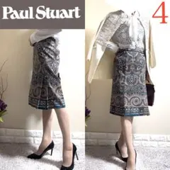 ポールスチュアート　Paul Stuart ペイズリースカート　茶　4 S〜M
