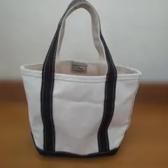 【L.L.Bean 】 トートバッグ スモールサイズ　ブラック／ホワイト