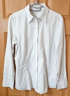 ユニクロ 長袖シャツ ストライプ レディース