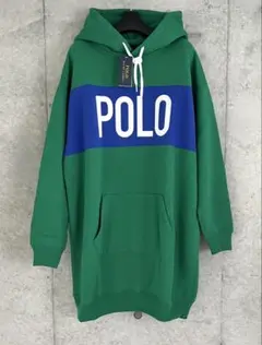 新品　ラルフローレン　POLO ロゴ　フーディパーカー 緑　M