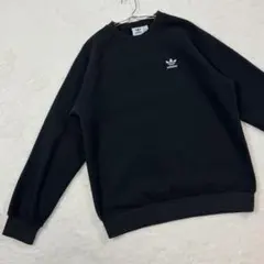 adidas トレフォイル フリーススウェット 黒 Mサイズ