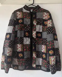 パッチワークキルティングジャケット　古着