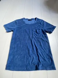 URBAN RESEARCH DOORS パイル地 ポケットTシャツ ブルー