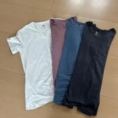 H&M Vネック Tシャツ Mサイズ 4枚セット
