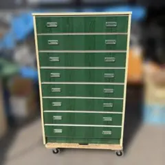 昭和レトロ レトロポップ オレンジ 7段チェスト ヴィンテージ家具