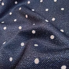 DENIM DOT ②インディゴ　夏用のさらりとしたニット生地　即日発送✈