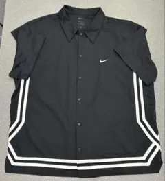 B*A様 NIKE ナイキ DRI-FIT 半袖 ボタンアップシャツ ブラックのサムネイル