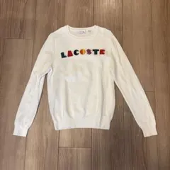 LACOSTE ラコステ ロゴニット ホワイト 38