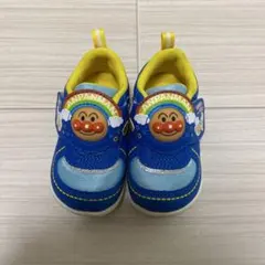 【美品】アンパンマン ベビーシューズ 青　12.5cm
