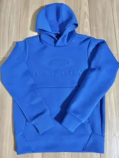 OAKLEY 青 フード付きパーカー Mサイズ