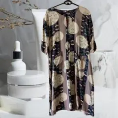 〈レディース〉インド製 ワンピース ムームー シアー Lサイズ