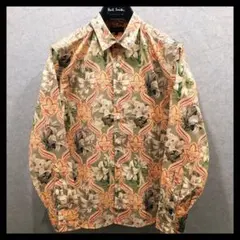 【美品】ポールスミス 長袖シャツ Mサイズ 花柄 マルチカラー