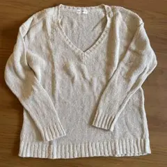 PaperChaset ベージュ Vネック ニットのサムネイル