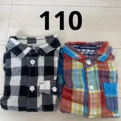 キッズチェックシャツセット110サイズ