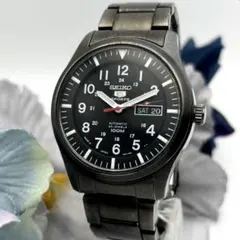 稼働✨SEIKO 5 SPORTS 自動巻き 腕時計 ブラック 黒文字盤 オートのサムネイル
