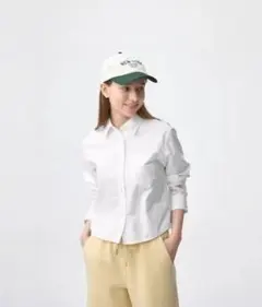 GU オックスフォードショートシャツ ホワイト Lのサムネイル