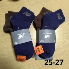 25 26 27 ニューバランス　ソックス　靴下　メンズ　パイル　裏起毛　厚地