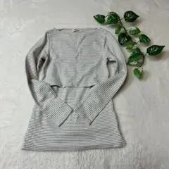 Milktea ミルクティー マタニティ 授乳服 ボーダー S