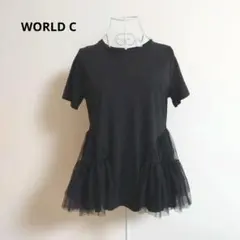 WORLD C　チュールレイヤード　Aライン　ペプラム　カットソーのサムネイル