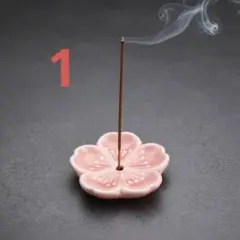 花型陶器線香立て お香立て　ミニ香炉