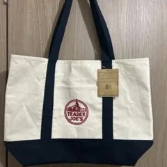 【新品未使用】TRADER JOE'S トートバッグ アイボリー/ネイビー