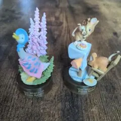 ピーターラビット　フィギュア　ペットボトルキャップ　2個セット　海洋堂
