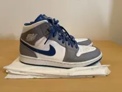 NIKE AIR JORDAN 1 MID グレー ブルーのサムネイル