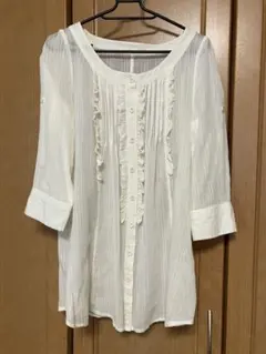 favori 五分袖シャツ　アイボリー