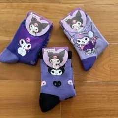 Kuromi★靴下3足セット★15~20cm★クロミ★