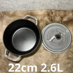 staub ストウブ ピコ ココット ラウンド 22cm グレー 両手鍋のサムネイル
