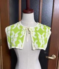 moyan ecri 付け襟　うさぎ　柄　ニット