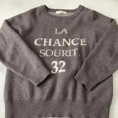 週末セール　Feroux グレー ニットセーター オンワード樫山