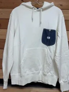 Lee ホワイト フードパーカー SMALL