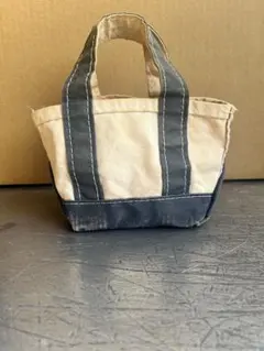 80s L.L.Bean エルエルビーン ミニトートバッグ ネイビー　ビンテージ