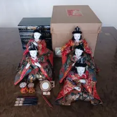 ✨【ヴィンテージ】特製御雛人形　五人囃子　昭和30年台のサムネイル