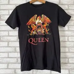 QUEEN公式 クイーン フレディマーキュリー バンドT コピーライト有 M 黒