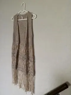 フリンジニットベスト