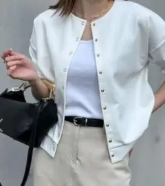 Emma Talar　ライトダンボールノーカラージャケットのサムネイル