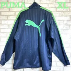 PUMA トラックジャケット ジャージ　ストライプ　グリーン　2XLサイズ