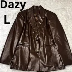 SHEIN Dazy フェイクレザー ジャケット ブラウン L 秋冬
