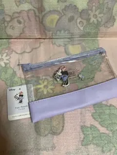 ディズニー　ミニーマウス　ポーチ　フラットポーチ　ミニーちゃん