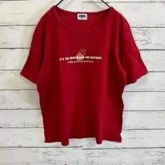 MC NINE 半袖 Tシャツ M 赤色 綿100 レディース 夏 カジュアル