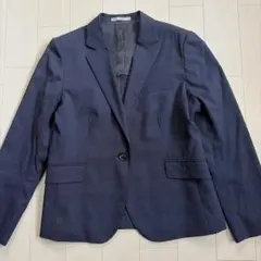 LES MUES AOKI ウォッシャブルストレッチジャケット春夏ネイビー15号