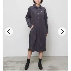 アーノルドパーマー　コーデュロイシャツワンピース　S チャコールグレー