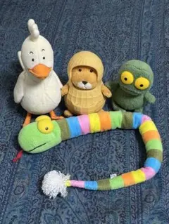 リュックつき　バムとケロ らくちゃん ヘビ セット グッズの紹介 バムとケロのぬいぐるみ