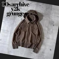 00s スウェットブルゾン 平成ギャル セシル 短丈 ミリタリー y2k 当時物